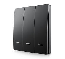 Выключатель кинетический 3кл., IP44, 2,4 ГГц, Smart, чер. Apeyron 04-83