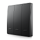 Выключатель кинетический 3кл., IP44, 2,4 ГГц, Smart, чер. Apeyron 04-83