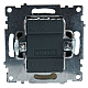 Выключатель двухклавишный Stekker Катрин с подсветкой черный GLS10-7102-05 39607
