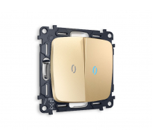 Комплект механизма 2-кл выключателя с подсветкой Ambrella Volt Omega MO604020