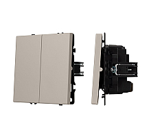Выключатель перекрёстный 2 кл софт-тач кашемир Arlight SWT-MKX2-SFPL-CA (250V, 10A) 061791(1)