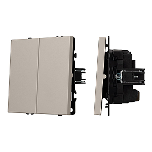 Выключатель перекрёстный 2 кл софт-тач кашемир Arlight SWT-MKX2-SFPL-CA (250V, 10A) 061791(1)