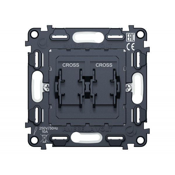 Механизм 2-клавишного перекрестного выключателя 10A-250V QUANT Ambrella Volt VM125