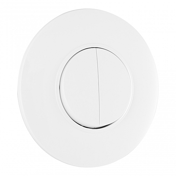 Выключатель круглый двухклавишный с рамкой Arte Milano SET08-1-30-2 white