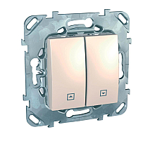 Выключатель двухклавишный кнопочный для жалюзи Schneider Electric Unica MGU5.207.25ZD