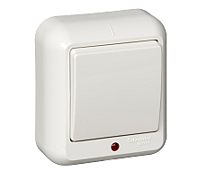 Выключатель 1-клавишный с подсветкой Schneider Electric Прима A16-046I-BI