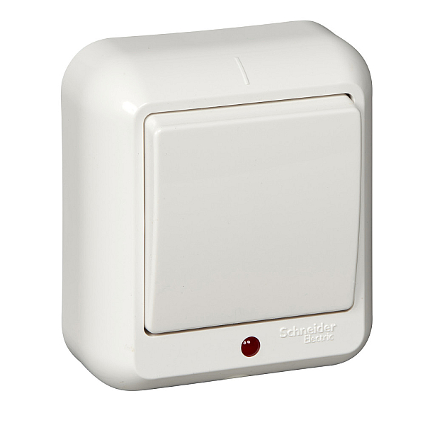 Выключатель 1-клавишный с подсветкой Schneider Electric Прима A16-046I-BI