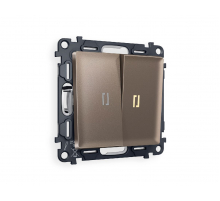 Комплект механизма 2-кл выключателя с подсветкой Ambrella Volt Alfa MA634010