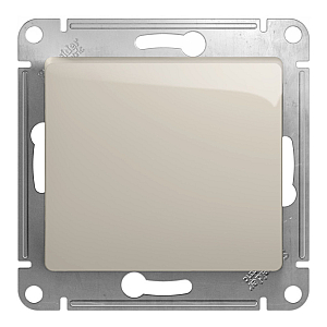 Кнопка нажимная, сх.1, 10AX Systeme Electric Glossa Молочный GSL000915