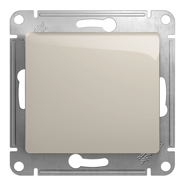 Кнопка нажимная, сх.1, 10AX Systeme Electric Glossa Молочный GSL000915