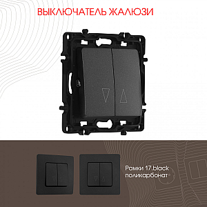 Выключатель жалюзи Arte Milano 217.38-2.black