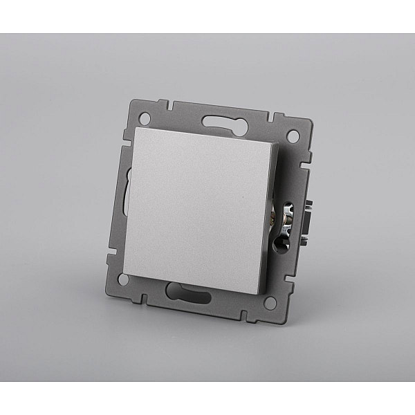 Механизм выключателя одноклавишный непроходной Arlight SWT-MK01-PL-GR-V (250V, 10A) 049869