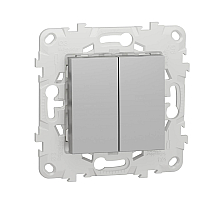 Выключатель двухклавишный Schneider Electric Unica New NU521130