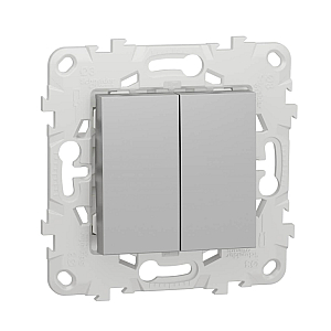 Выключатель двухклавишный Schneider Electric Unica New NU521130