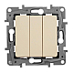 Выключатель трехклавишный Legrand Etika 10A 250V белый 672213