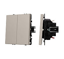 Механизм выключателя двухклавишный проходной Arlight SWT-NOBE-MKP2-SFPL-CA (230V, 10A) 059422