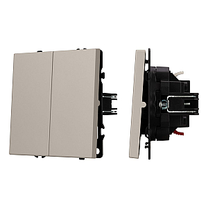Механизм выключателя двухклавишный проходной Arlight SWT-NOBE-MKP2-SFPL-CA (230V, 10A) 059422