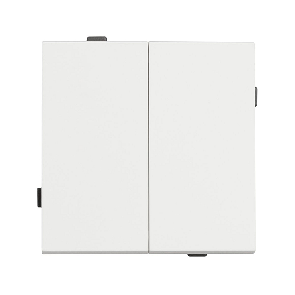Механизм выключателя двухклавишный проходной Arlight SWT-TENDO-MKP2-SFPL-WH (230V, 10A) 054556