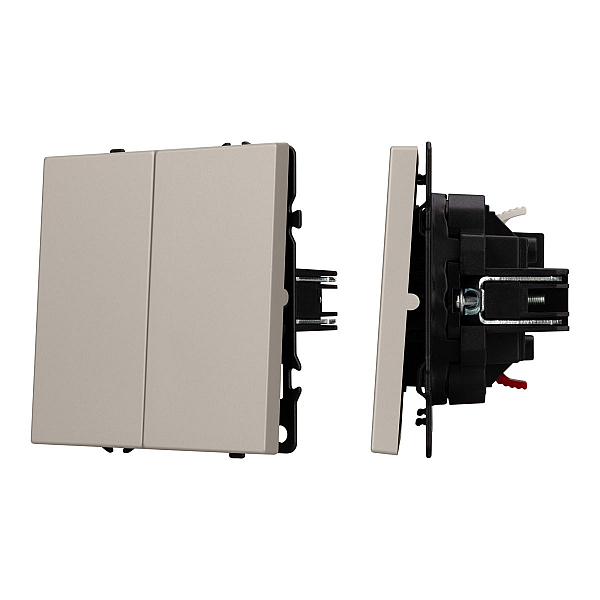 Выключатель звонковый 2 кл софт-тач кашемир Arlight SWT-MKR2-SFPL-CA (250V, 10A) 061785(1)
