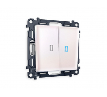 Комплект механизма 2-кл проходного выключателя с подсветкой Ambrella Volt Alfa MA204040