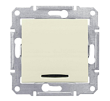 Переключатель одноклавишный с синей подсветкой Schneider Electric Sedna 10A 250V SDN1500147