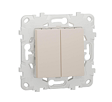 Переключатель двухклавишный перекрестный Schneider Electric Unica New NU521544
