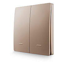Выключатель кинетический 2кл., IP44, 2,4 ГГц, Smart, беж. Apeyron 04-76
