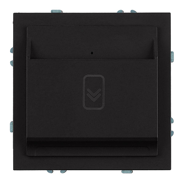 Выключатель карточный (механизм) Stekker 250В 40А Эмили RSW40-5114-05 черный уголь soft touch 50700