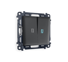 Комплект механизма 2-кл проходного выключателя с подсветкой Ambrella Volt Alfa MA904040