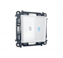 Комплект механизма 2-кл проходного выключателя с подсветкой Ambrella Volt Alfa MA124040