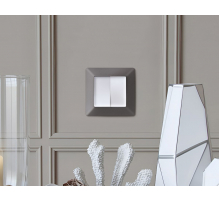 Комплект механизма 2-клавишного перекрестного выключателя 10A-250V Alfa Белый матовый Quant Ambrella Volt MA123030 (AP1230, VM125)