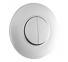 Выключатель круглый двухклавишный с рамкой Arte Milano SET08-1-30-2 silver