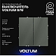 Выключатель встраиваемый Voltum S70 двухклавишный 10А, (титан) VLS020106