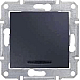Выключатель кнопочный с синей подсветкой Schneider Electric Sedna 10A 250V SDN1600170