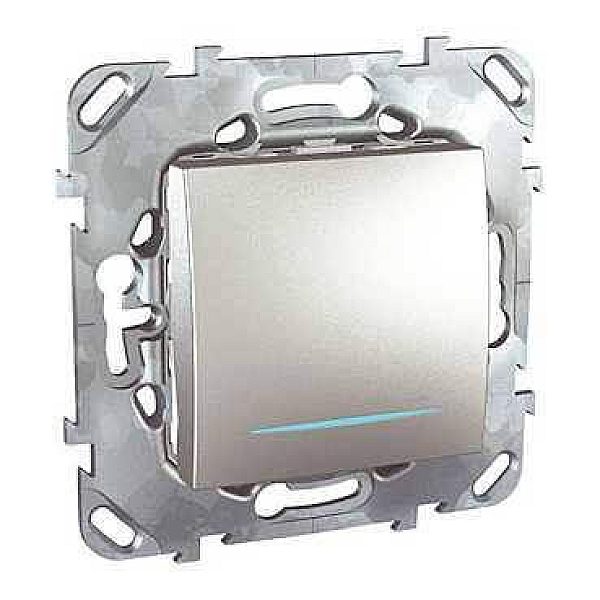 Выключатель одноклавишный с подсветкой Schneider Electric Unica MGU5.201.30NZD