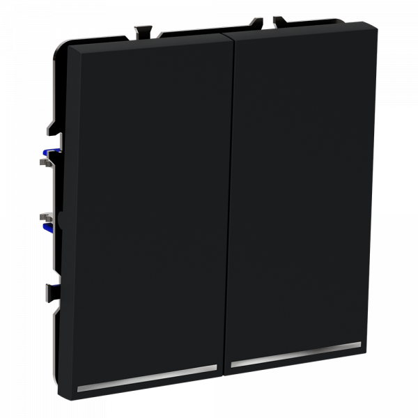 Проходной переключатель двухклавишный с подсветкой Voltum S70 VLS020407 Проходной переключатель двухклавишный с подсветкой Voltum S70 VLS020407