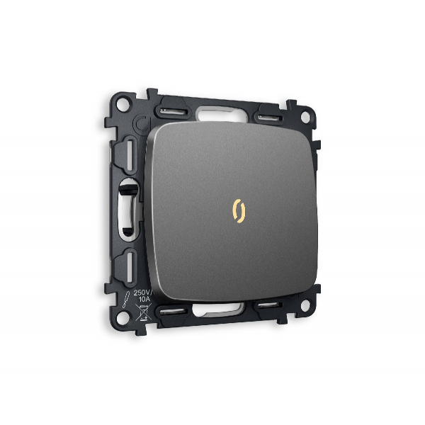 Комплект механизма 1-кл выключателя с подсветкой Ambrella Volt Omega MO652010 Комплект механизма 1-кл выключателя с подсветкой Ambrella Volt Omega MO652010