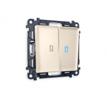 Комплект механизма 2-кл выключателя с подсветкой Ambrella Volt Alfa MA324020