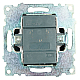 Выключатель двухклавишный Stekker Катрин с подсветкой черный GLS10-7102-05 39607