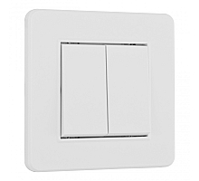 Выключатель двухклавишный Arte Milano SET16-1-30-2 white