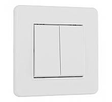 Выключатель двухклавишный Arte Milano SET16-1-30-2 white