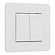 Выключатель двухклавишный Arte Milano SET16-1-30-2 white