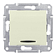 Выключатель кнопочный с синей подсветкой Schneider Electric Sedna 10A 250V SDN1600147