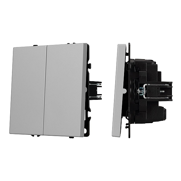 Выключатель перекрёстный 2 кл софт-тач никель Arlight SWT-MKX2-SFPL-IS (250V, 10A) 061794(1)