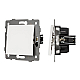 Механизм выключателя одноклавишный непроходной Arlight SWT-MK01-PL-WH-V (250V, 10A) 049867