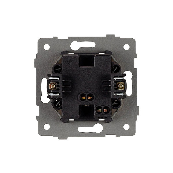 Механизм выключателя одноклавишный непроходной Arlight SWT-MK01-PL-WH-V (250V, 10A) 049867