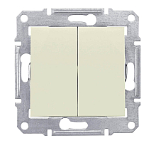 Выключатель двухклавишный Schneider Electric Sedna 10A 250V SDN0300147