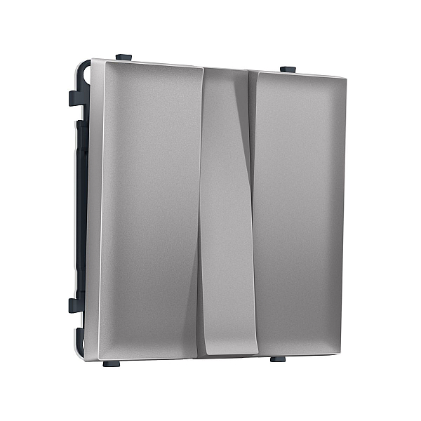Комплект механизма 3-кл выключателя SIGMA Сталь матовый 10A-250V QUANT PRO Ambrella Volt MS505010 (SP5050, PR133)