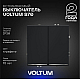 Выключатель встраиваемый Voltum S70 двухклавишный с подсветкой 10А, (графит) VLS020207