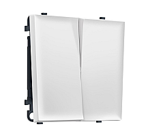 Комплект механизма 2-кл выключателя SIGMA Белый матовый 10A-250V QUANT PRO Ambrella Volt MS123010 (SP1230, PR115)